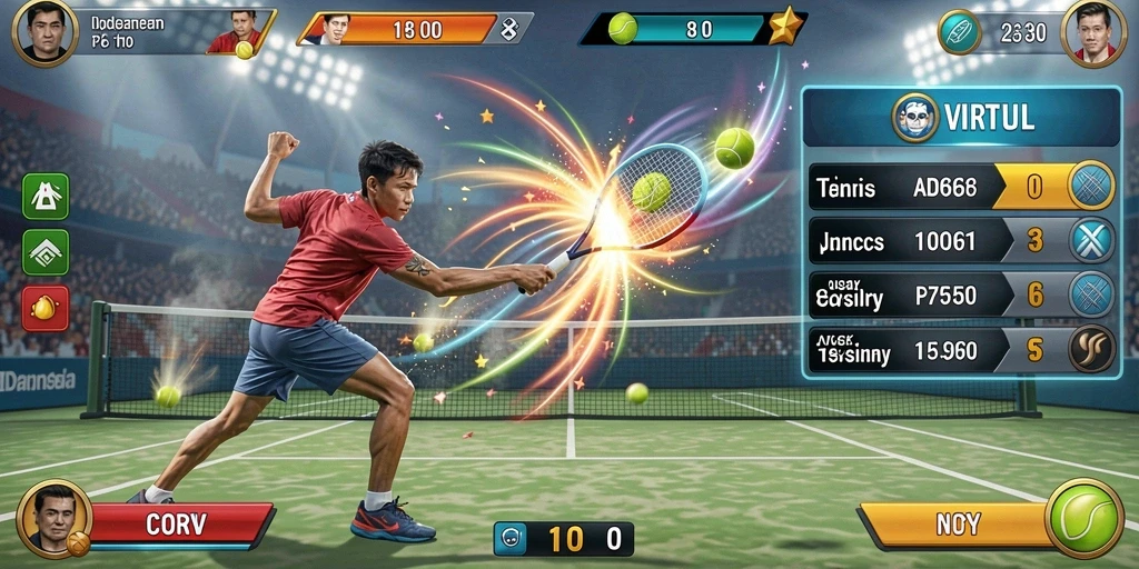 Tampilan karakter unik yang dapat dimainkan.